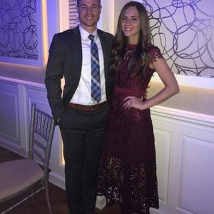 Tahari Lace Dress - Burgandy